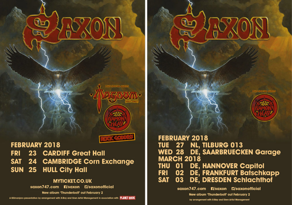 SAXON Release First Single “THUNDERBOLT” From Album And